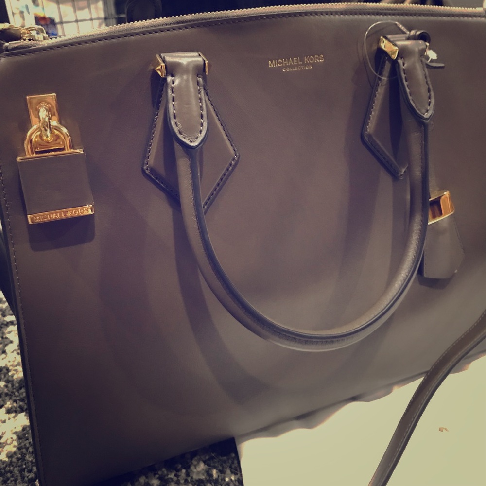 Michael Kors large Casey leather satchel elephant